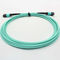 2 Core 10G MPO MTP Cable 2m OM4 Turquoise Fiber Optic Patch Cord