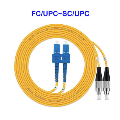FC UPC SC UPC Pigtail Fiber Optic Cable Single Mode 2 Core For CATV System